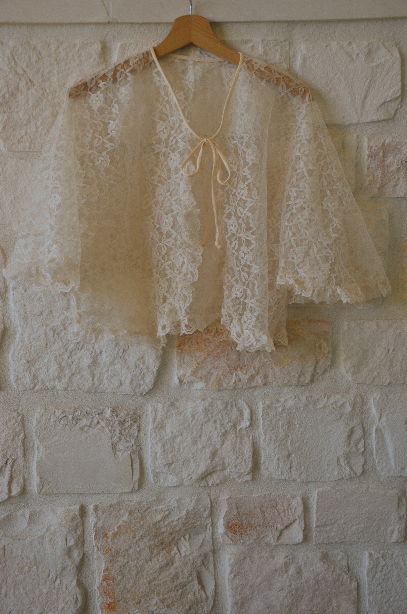 Delicate Lace Shawl Cape