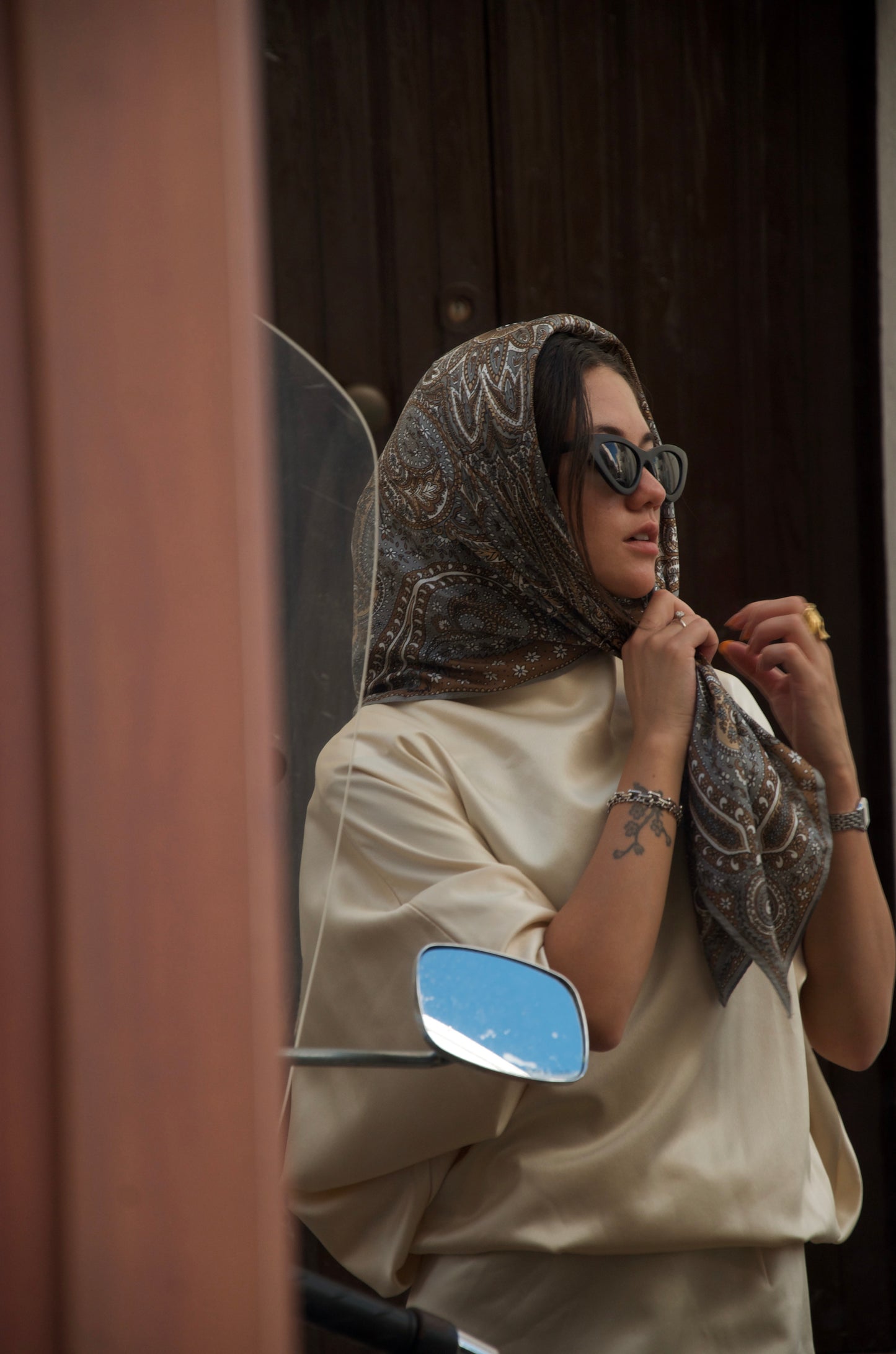 Paisley Print Silk Scarf