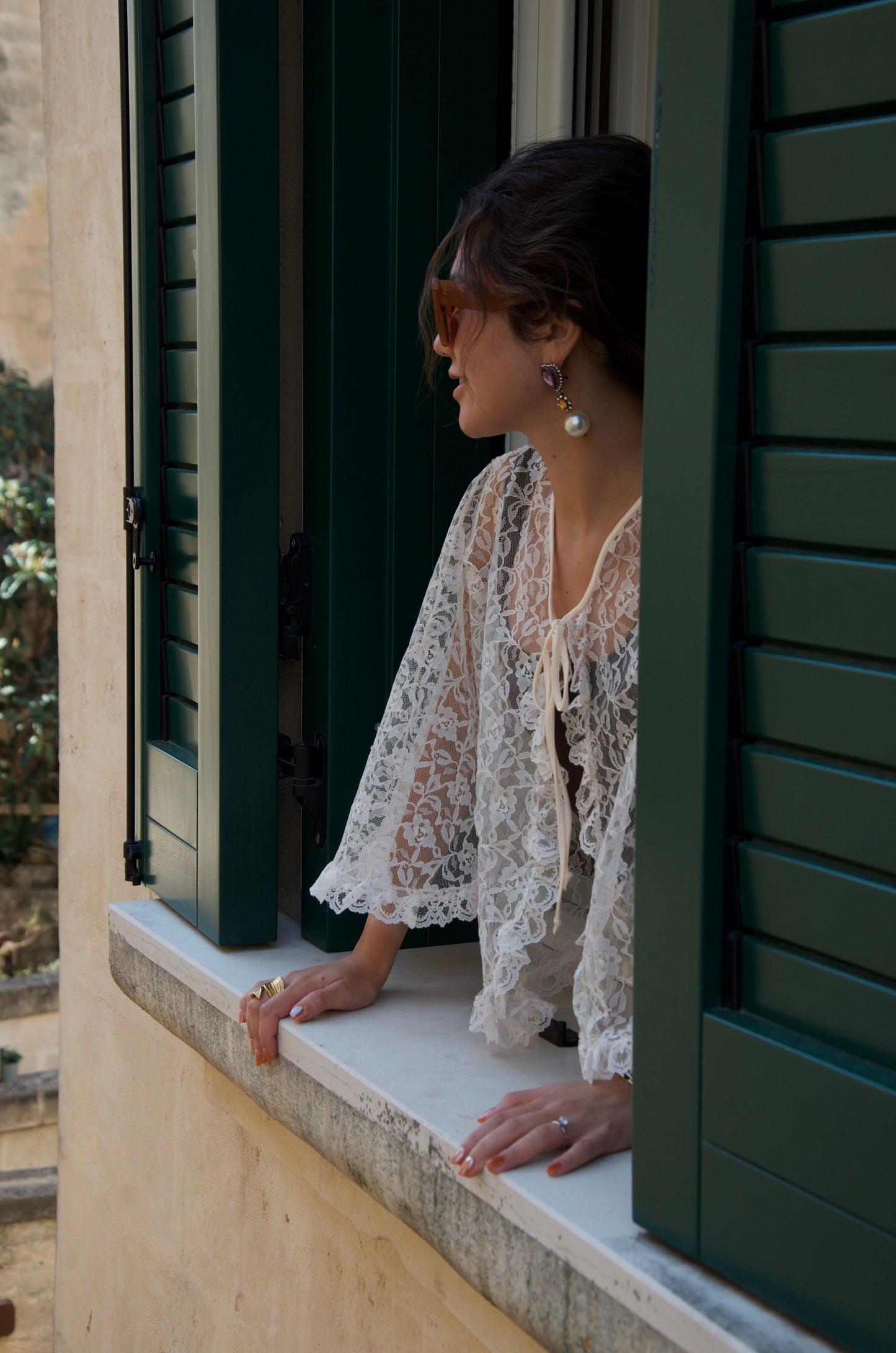 Delicate Lace Shawl Cape