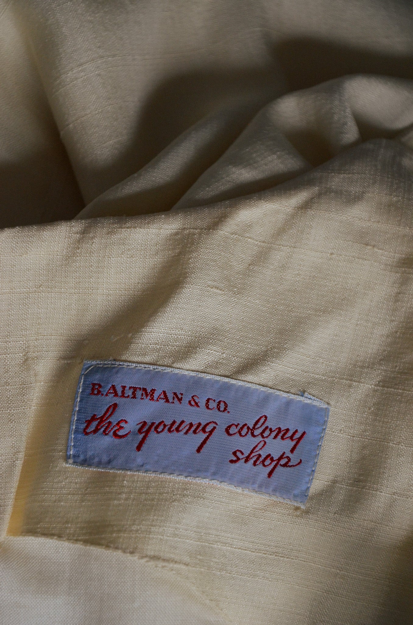 1960s B. Altman & Co. Young Colony Shop Silk Column Dress