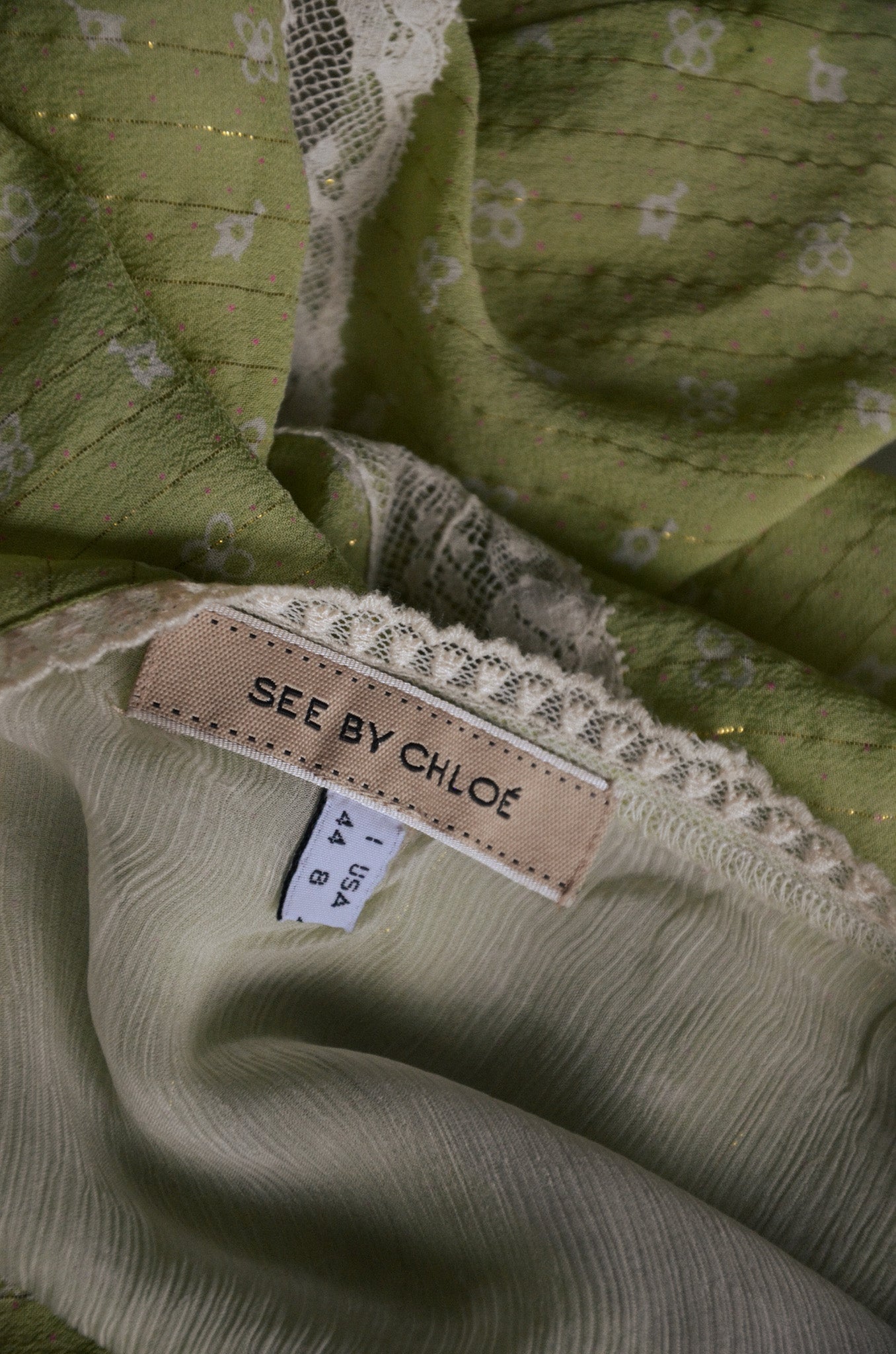 See By Chloe Silk Dress With Matching Scarf